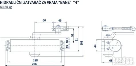 Hidraulični Zatvarač Za Vrata 40 65kg Bane Kupujemprodajem