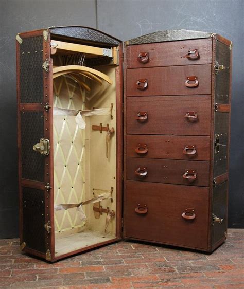 Luxury Antique Wardrobe Trunk By Goyard With Key Etsy Antique