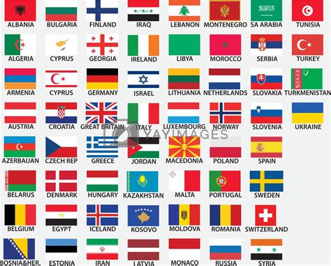 National Flags Of All European Countries By Xprmntl Vectors