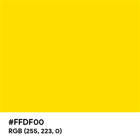 Golden Yellow Color Hex Code Is Ffdf00