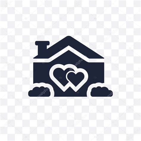 love House icono transparente amor Casa símbolo de diseño de la boda y la colección de amor