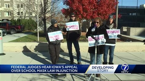 Federal Judges Hear Iowas Appeal Over School Mask Law Injunction Youtube