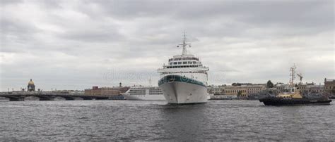 St Petersburg Russia July 17 Cruise Ferry Sails From St Petersburg
