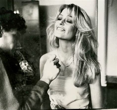 Farrah Fawcett Getting Make Up Done For Her Famous Andy Warhol