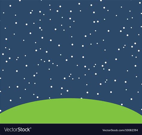 Night Starry Landscape Icon Royalty Free Vector Image