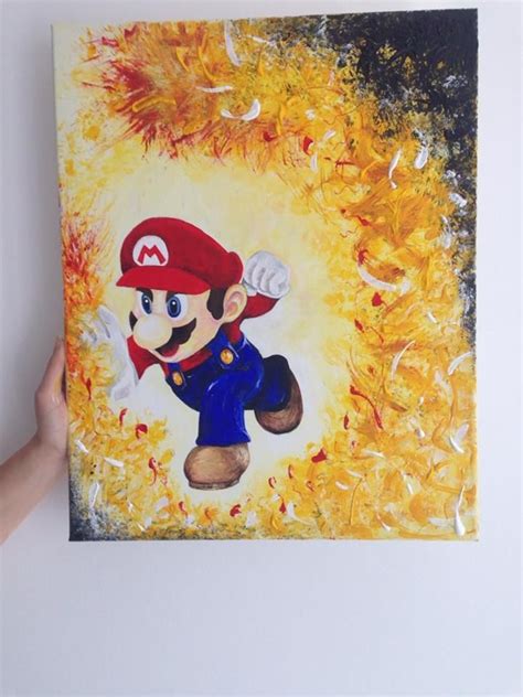My Mates Gf Painted This For His Birthday Mario Fan Art