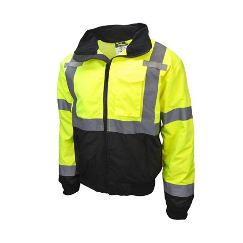 Radians Class 3 Two In One High Visibility Bomber Safety Jacket Green