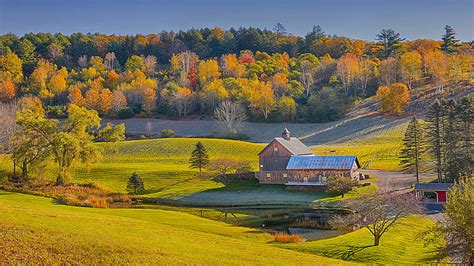 Hd Wallpaper Sleepy Hollow Farm Woodstock Vermont Fall Wallpaper