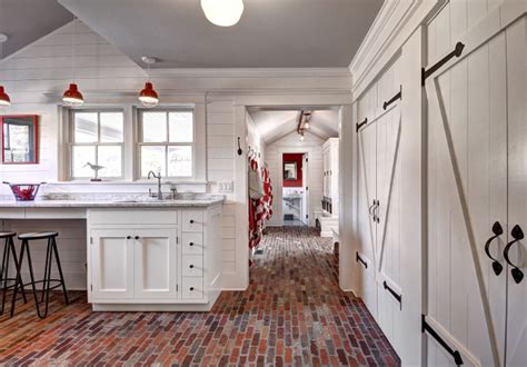 Hobby rooms, craft spaces and yoga rooms are becoming a growing priority among homeowners eager for a refuge within their homes for enjoying personal interests. Ranch Cottage with Transitional Coastal Interiors - Home ...