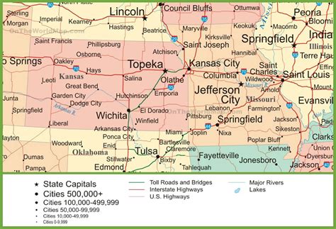 Карта канзаса с городами фото
