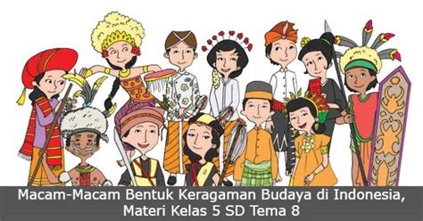 Macam Macam Bentuk Keragaman Budaya Di Indonesia Materi Kelas Sd Tema