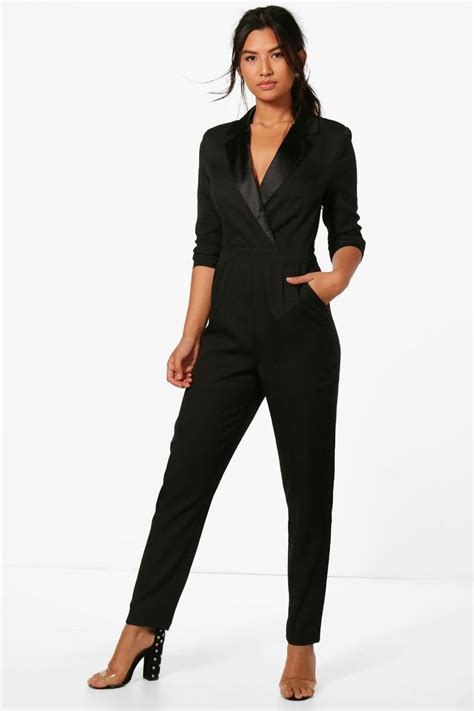 Tailored Tux Jumpsuit Fashionable Business Attire Stylish Business