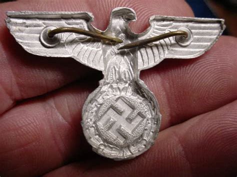 Nsdap Cap Badges One Gold One Aluminuminfo Needed