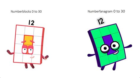 Numberblocks 0 To 30 And Numberfanagram 0 To 30 Youtube