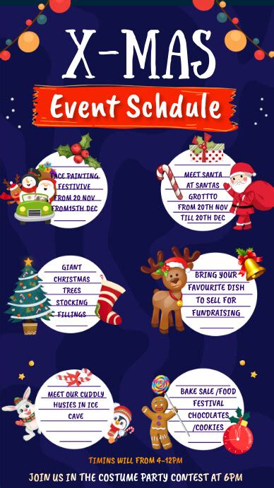 Copia De Christmas Event Schedule Postermywall