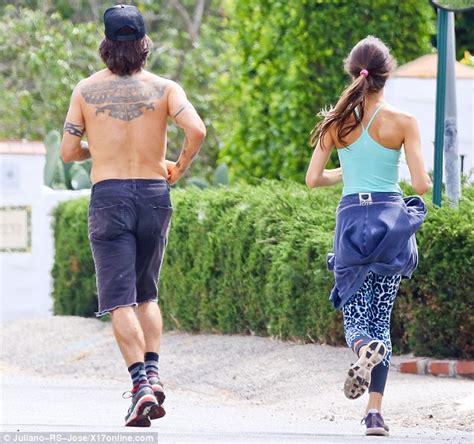 Anthony Kiedis Goes Jogging With Girlfriend Helena Vestergaard Daily Mail Online