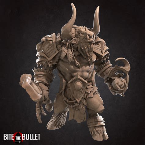 Minotaur Druid By Bite The Bullet Dungeons And Dragons Etsy