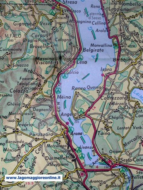 City maps are very detailed as they contain office buildings, monuments etc. maps lake maggiore, lago maggiore routes and maps
