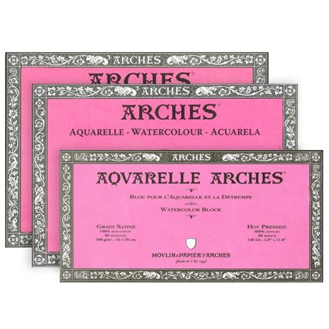 Arches Aquarelle Paper Watercolour Paper Blocks 300gsm Jacksons
