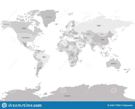 Simplified Schematic Map Of World Stock Vector Illustration Of