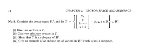 Solved 14 CHAPTER 2. VECTOR SPACE AND SUBSPACE 2a No.5. | Chegg.com