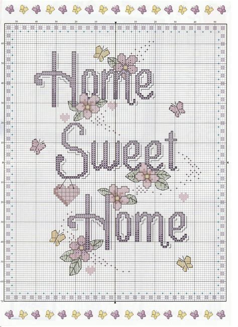 Nattys Cross Stitch Corner Home Sweet Home Sign