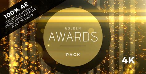 A stylish, golden, awards ceremony template which is sure to be a winner! Golden Awards Event Pack by EnchantedStudios | VideoHive