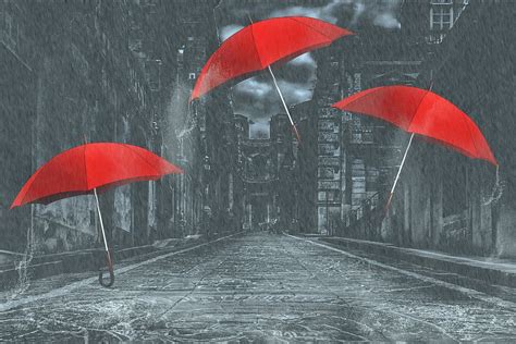 Umbrella Rain Background