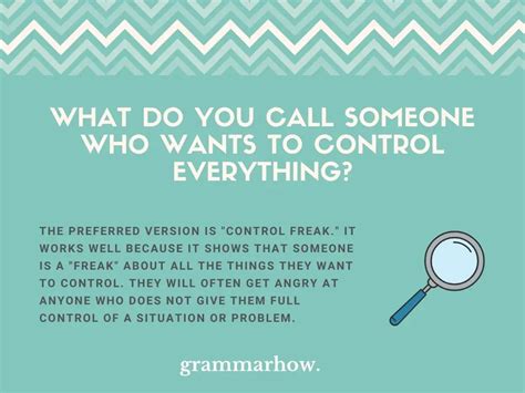 10 Words For Someone Who Wants To Control Everything