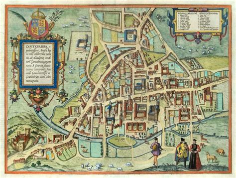 Cambridge Braun And Hogenberg 1575 Old Map Antique Maps Old Maps