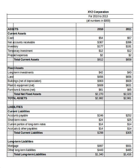 12 Business Pro Forma Example Excel Templates