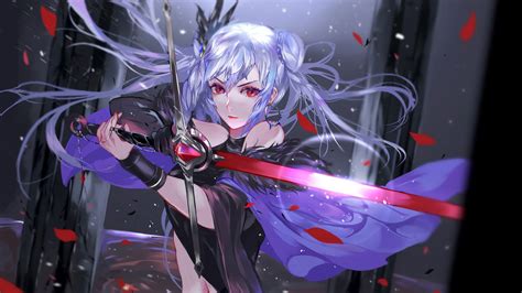 Anime Girl Warrior Fantasy Sword 4k 3840x2160 11 Wallpaper Pc