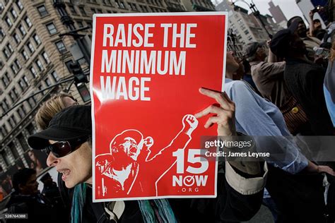 fast food workers and supporters protest in herald square to raise news photo getty images