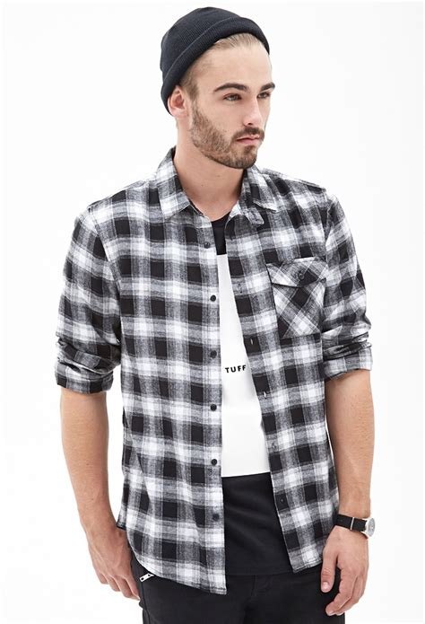 Of black men ages 16 to 64 years old, 41% had no earnings in 2018 which was higher than the 30% of 'all men' with no earnings in the same age group. Lyst - Forever 21 Blurred Plaid Flannel Shirt in Black for Men