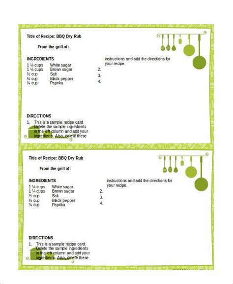 Word Recipe Template - 6+ Free Word Documents Download ...