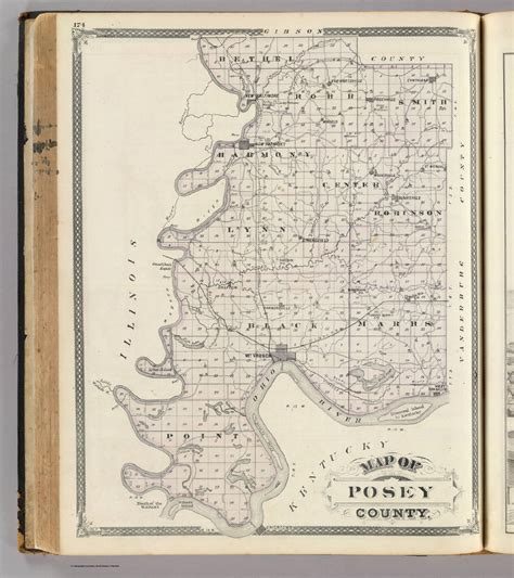 Map of Posey County. (Published by Baskin, Forster & Co. Lakeside