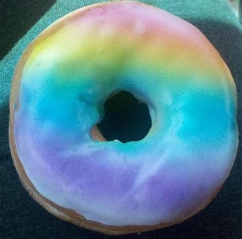 Rainbow Doughnut Looks Like They Just Airbrushed The Colors Onstill