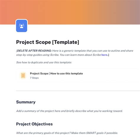 What Is A Project Scope And How To Write One In 7 Steps Free Template