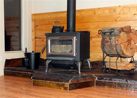 Custom Slate Stove Hearths - BlueSlate WoodStone