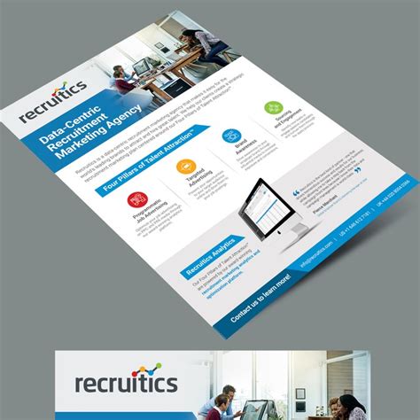 When working with small page sizes, don't feel limited to a basic grid layout. Design 1-Page Sales Sheet for Tech Marketing Agency ...