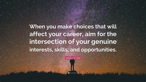 Jocelyn K Glei Quote “when You Make Choices That Will Affect Your Career Aim For The