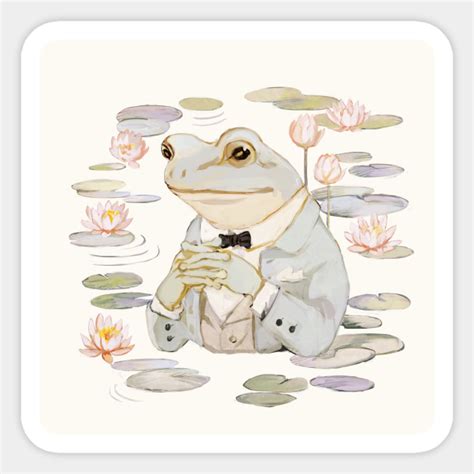 The Gentleman Frog Frog Sticker Teepublic