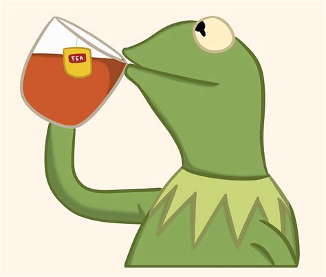 Kermit Sipping Tea Meme Poster Humor Painting By Young Bailey Pixels
