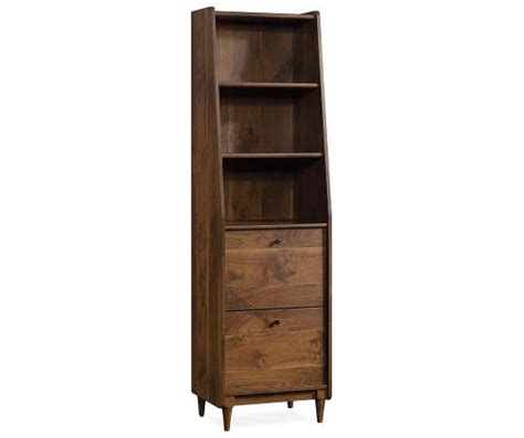 Bookshelves generate in village libraries and some village houses. Sauder Harvey Park Dark Brown 3-Shelf Narrow Bookcase ...