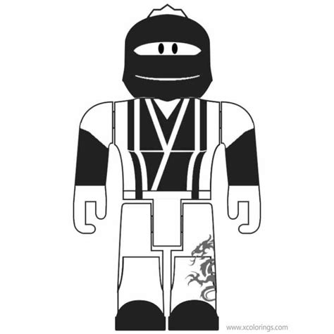 Roblox Ninja Coloring Pages with Sword - XColorings.com