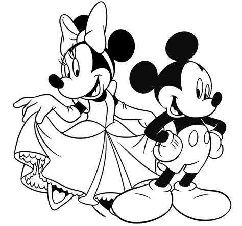Belajar mewarnai gambar mickey mouse dan minnie mouse untuk anak