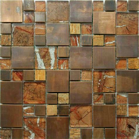 1050 Copper And Glass Mosaic Tiles Copper Mosaic Tile Copper Mosaic