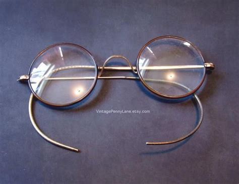 Antique Round Wire Rimmed Eyeglasses Gold Filled Wrap Around Etsy Gold Filled Round Round Wire