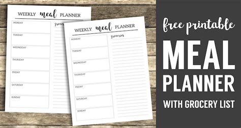 Editable Free Weekly Meal Planner Template Weekly Meal Planner By Heartmade