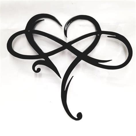 Infinity Symbol With Heart Metal Sign Wall Art Etsy Infinity